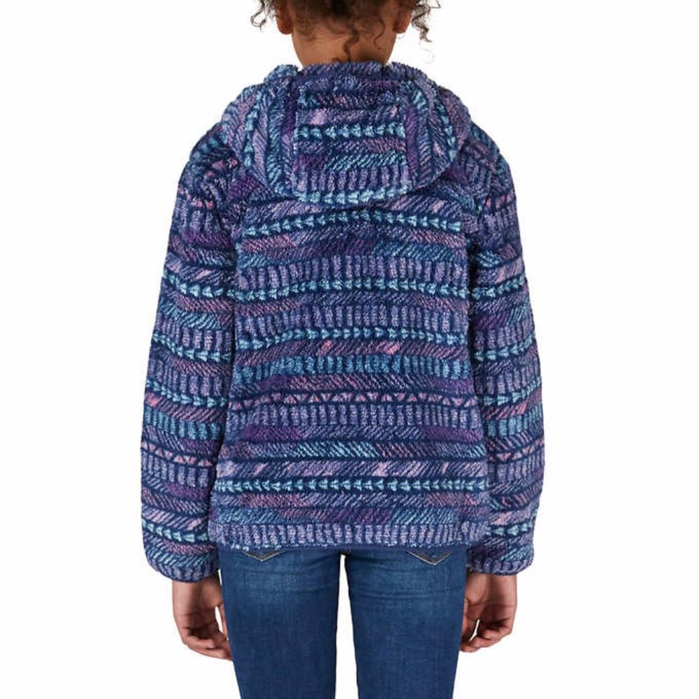 Eddie Bauer Youth Fleece Jacket, Purple - Picture 3 of 4